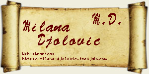 Milana Đolović vizit kartica